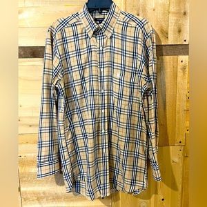 Burberry London Button-Down Shirt Nova Check Medium See Pics very nice